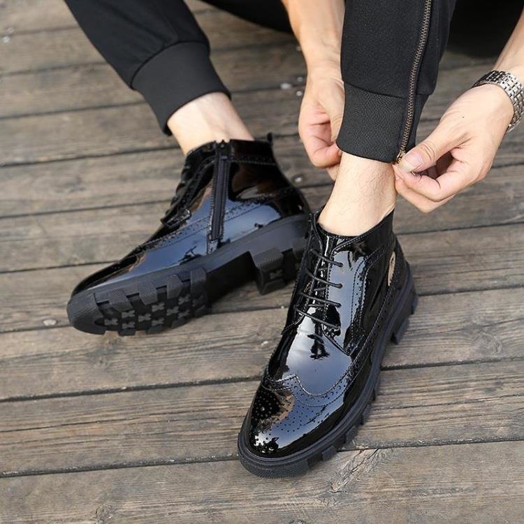 Черные лакированные туфли мужские с чем носить